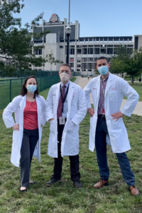From left: Sarah Cohen, MD; Gregory Eisinger, MD, MSSW; and Kyle Stinehart, MD