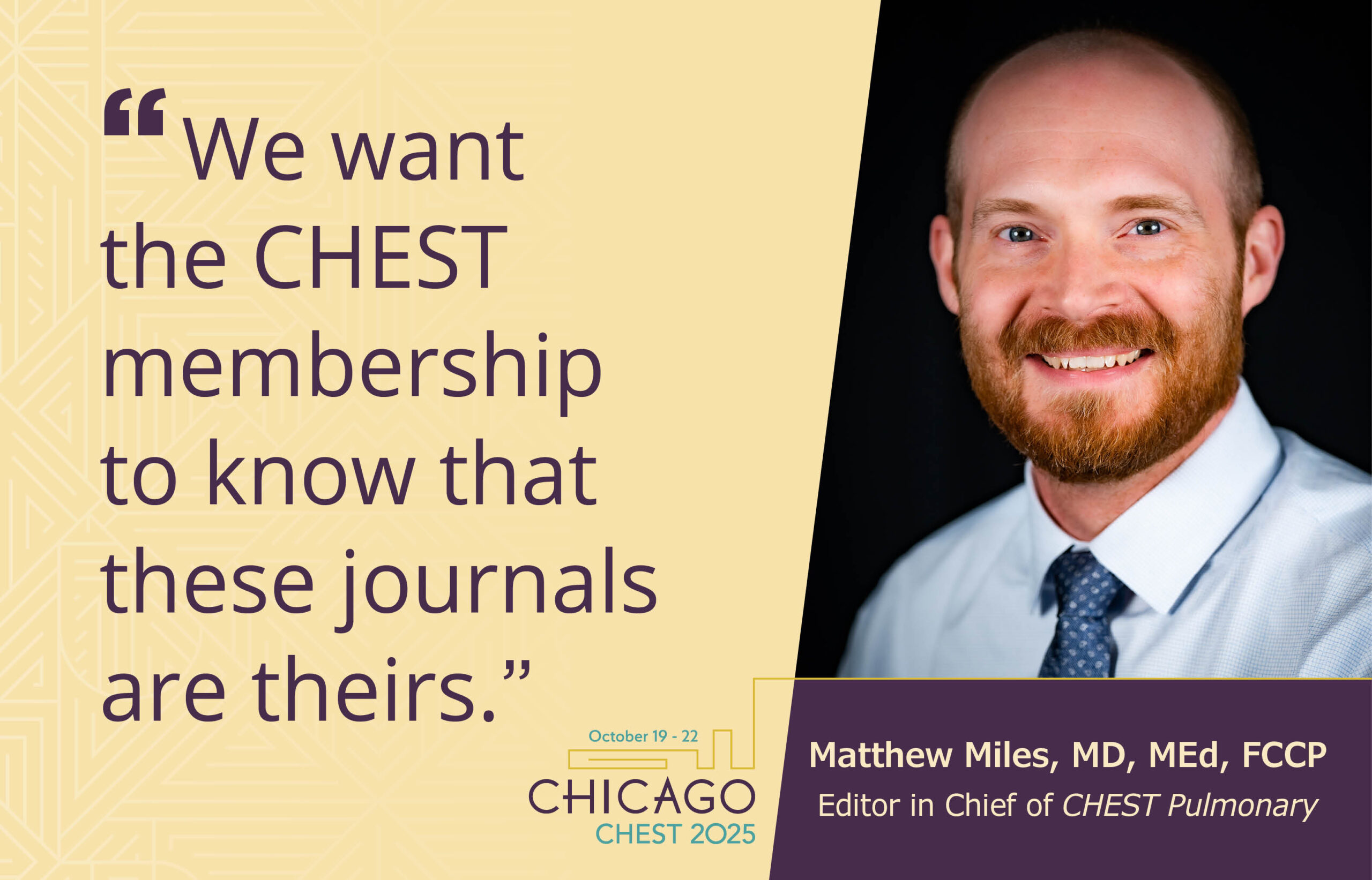 Journal authors, editors to highlight timely, impactful research across CHEST® portfolio