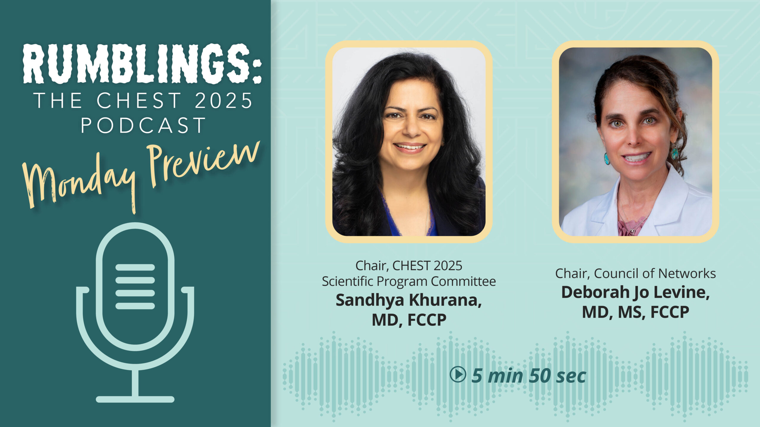 Hear what’s happening Monday at CHEST 2025