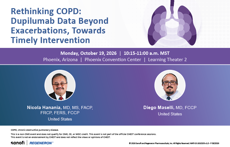 Join Sanofi & Regeneron COPD Learning Theater at CHEST 2026